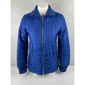 Diesel Women Small Quilted Puffer Jacket Blue Casual Winter
